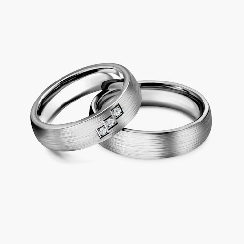 Obrączki ślubne: tytan, półokrągłe, 5,5 mm